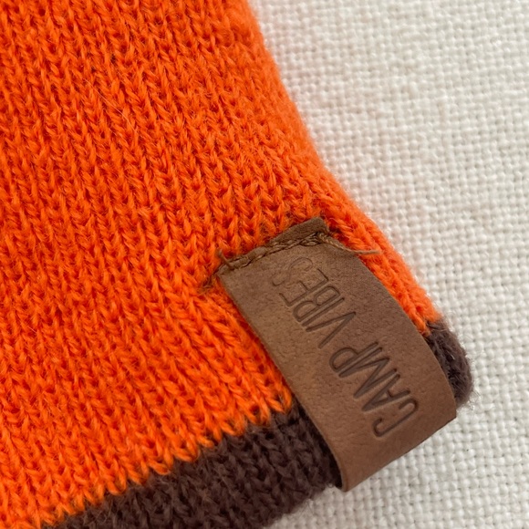 Poler Stuff Orange & Brown Camp Vibes Zilla Beanie - Picture 7 of 9